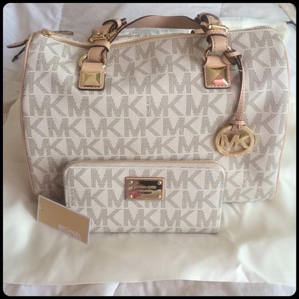 Michael Kors Grayson Satchel + Matching Wallet